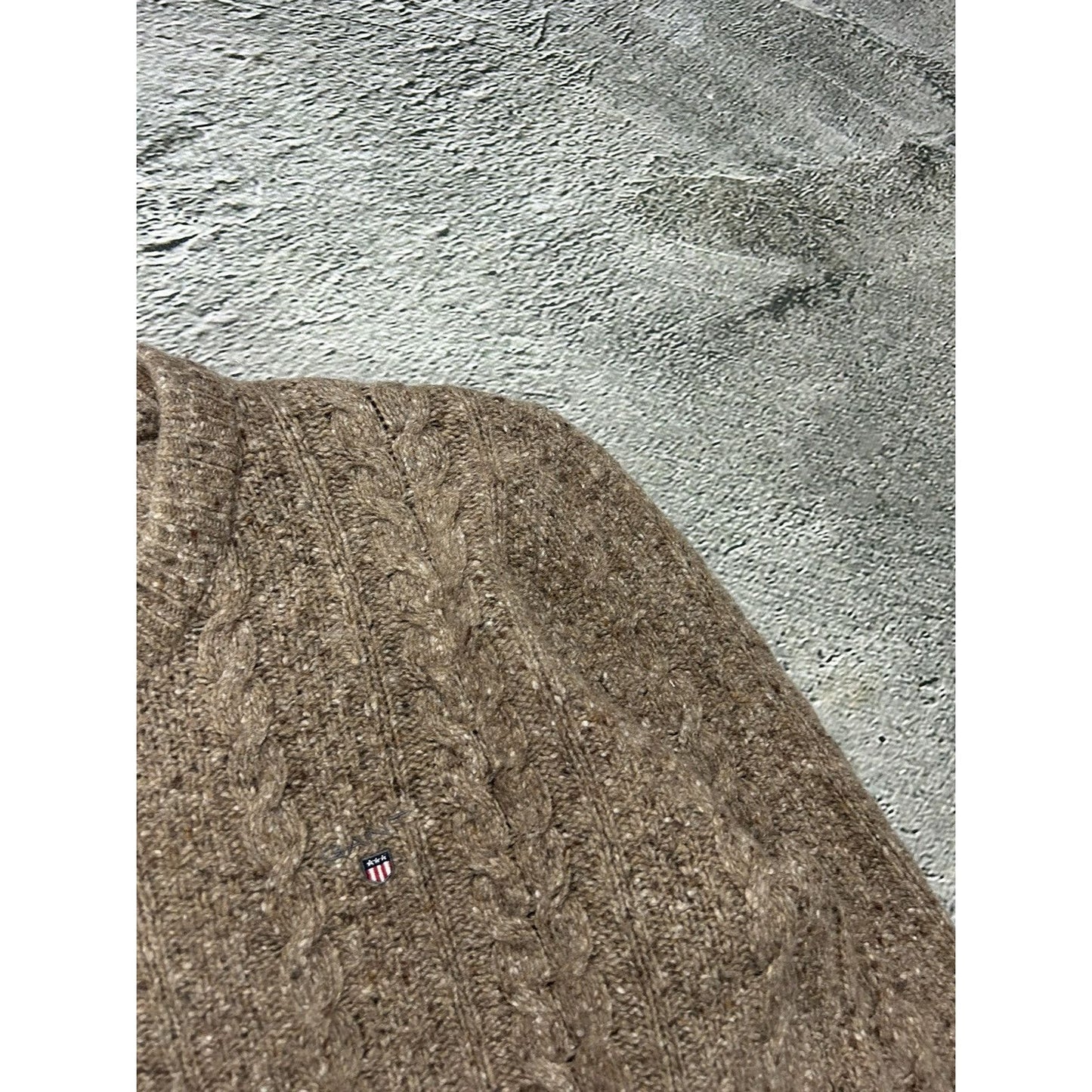 Gant Vintage Cable Knit Sweater brown