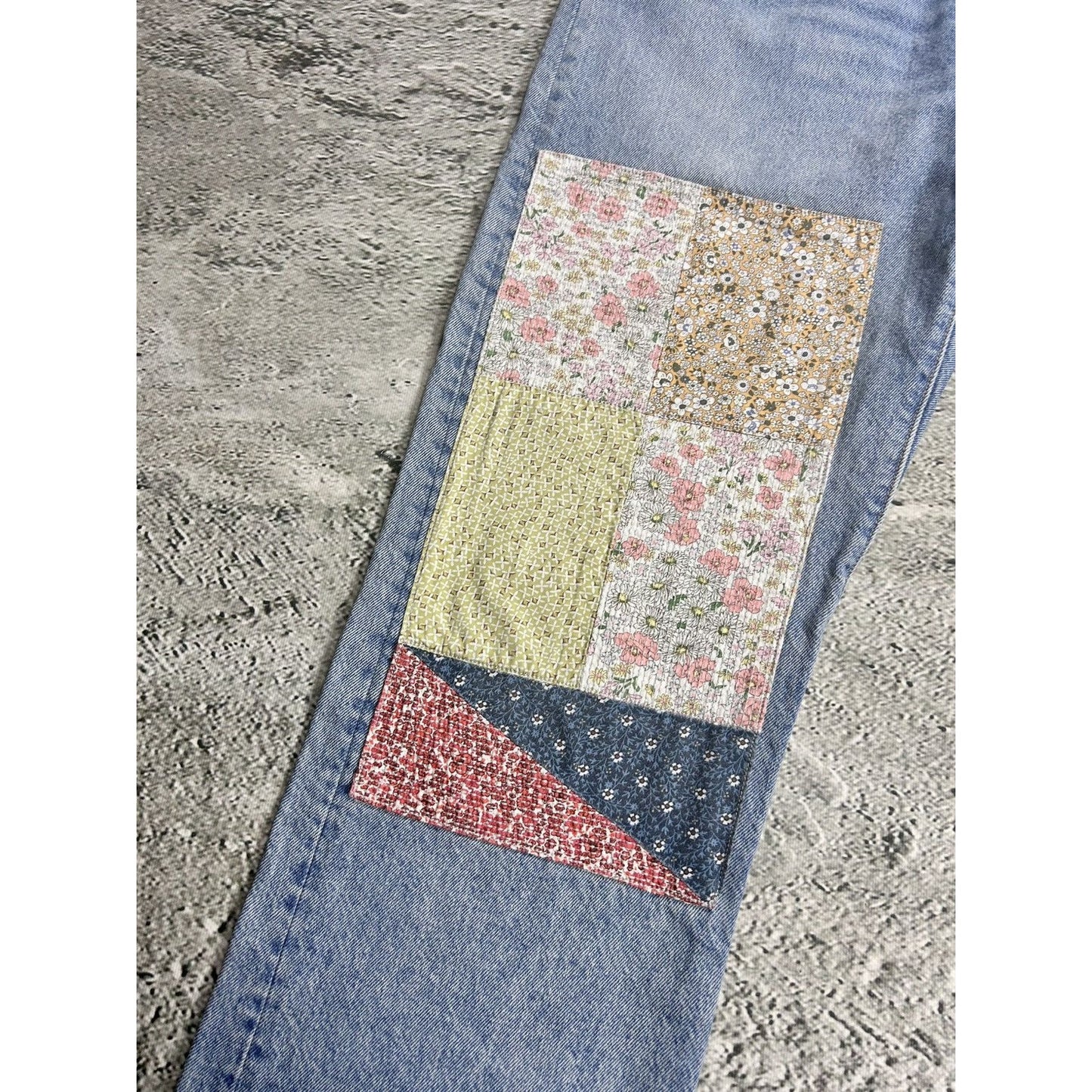 Levi’s 501 jeans 150 special edition 90s patchowork blue