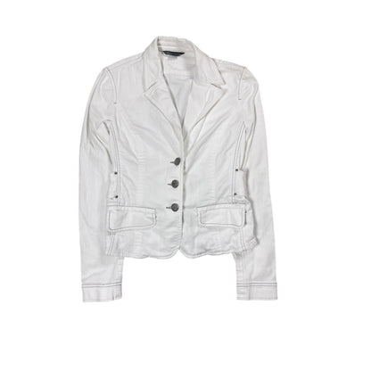 Armani Exchange denim jacket avant garde white Y2K