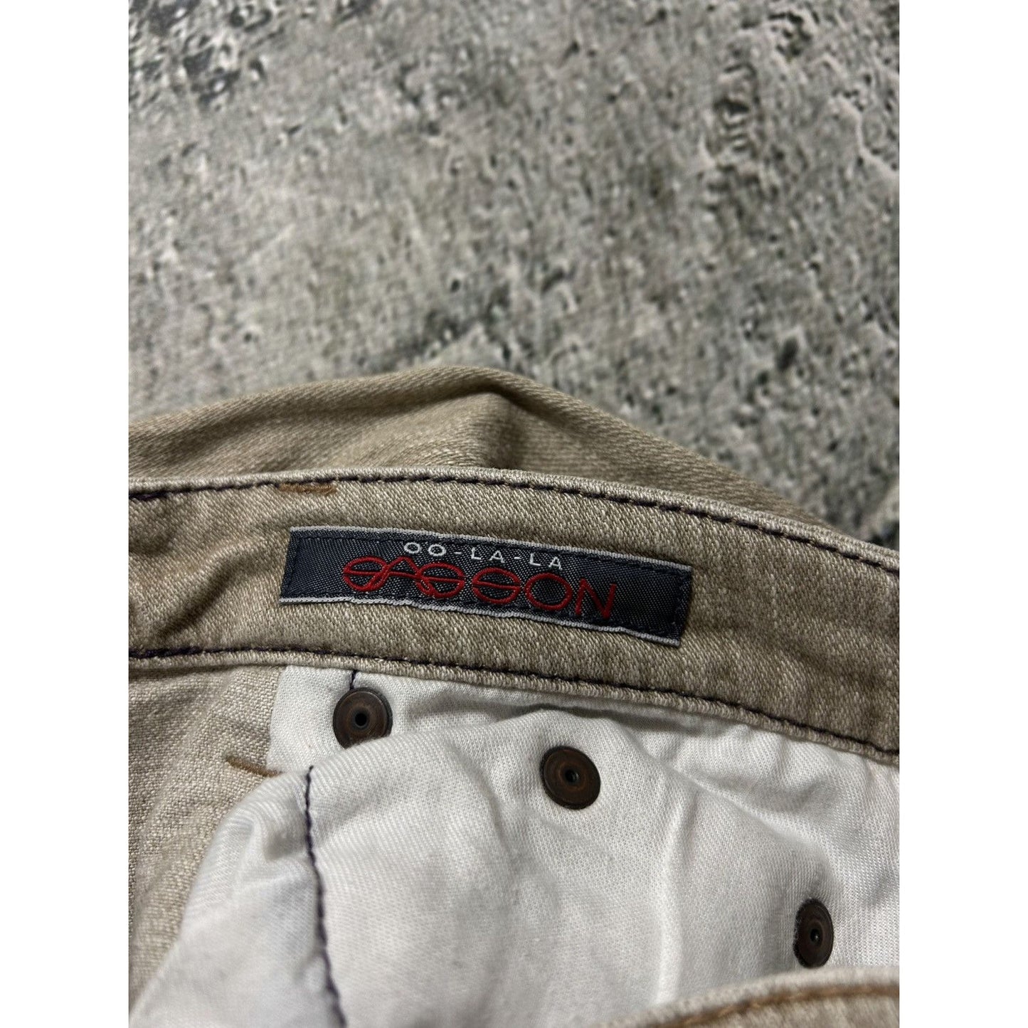 Y2K jeans flared beige Japanese
