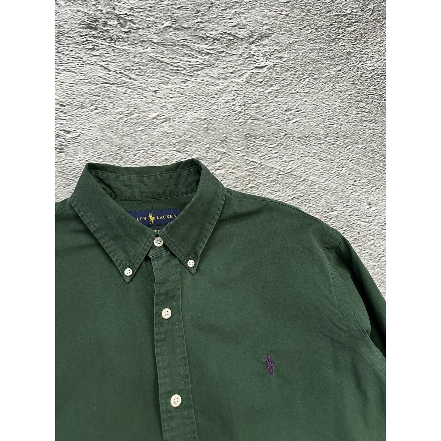 Polo Ralph Lauren green shirt button up longsleeve plain
