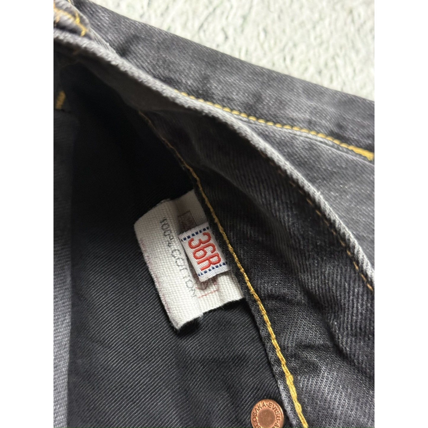 Evisu jeans vintage seagull logo grey / washed black