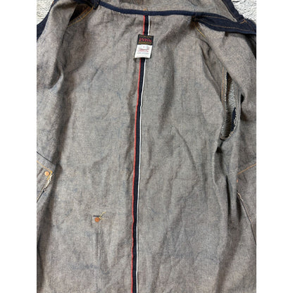Evisu Raw denim Vest vintage embroidery seagull selvedge