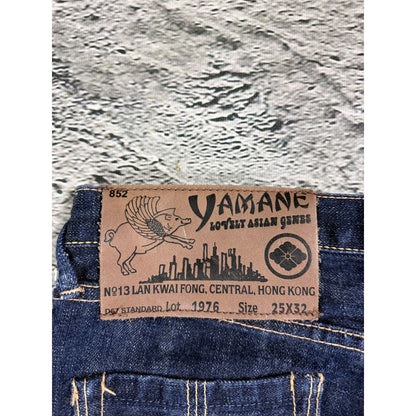 Evisu Yamane jeans bootcut navy vintage smiley face gull