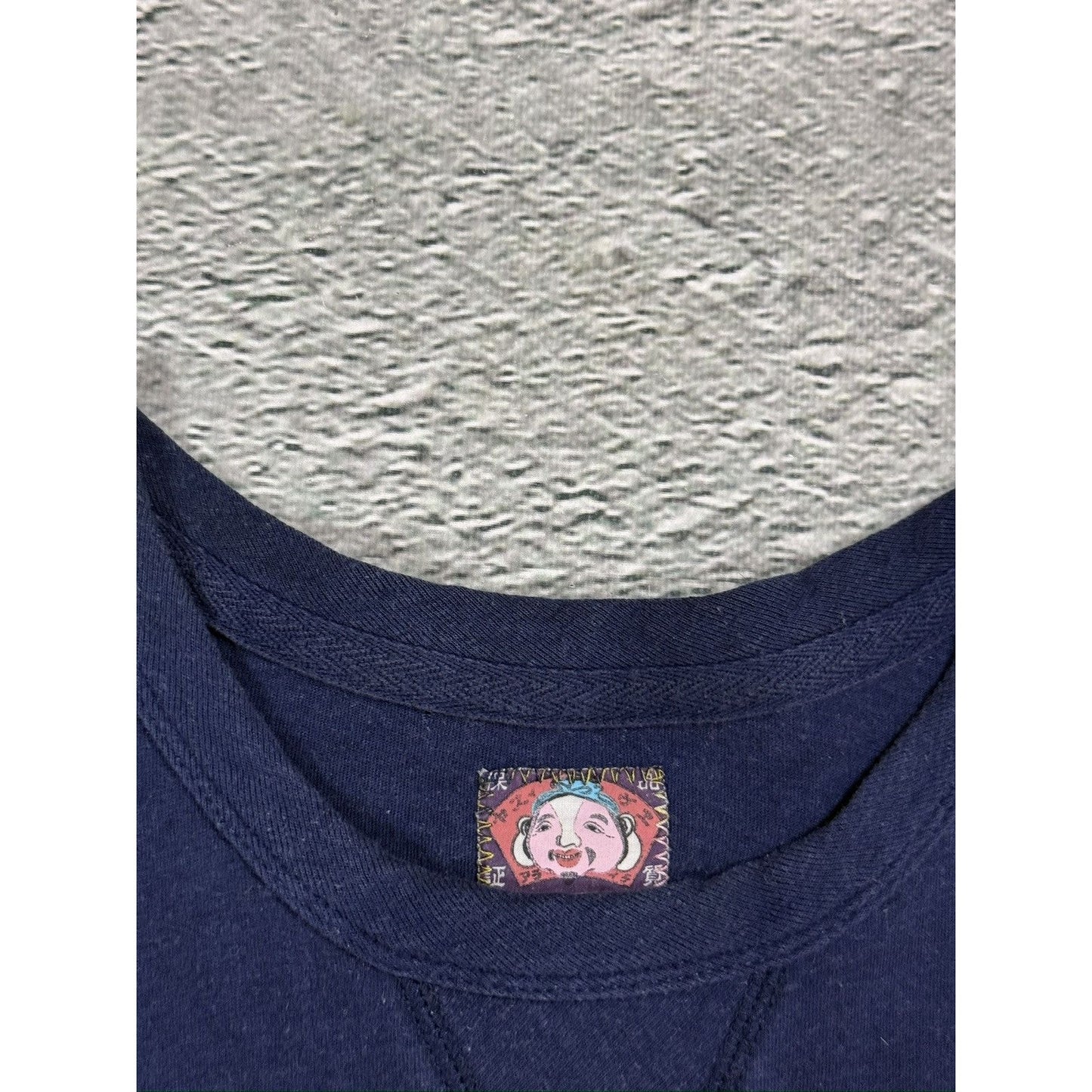 Evisu t-shirt vintage big logo studded navy seagull