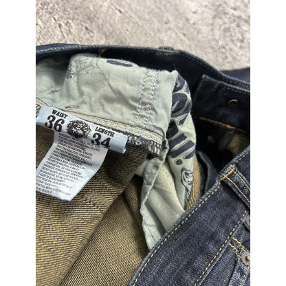 Ed Hardy Christian Audigier vintage jeans big logo pants