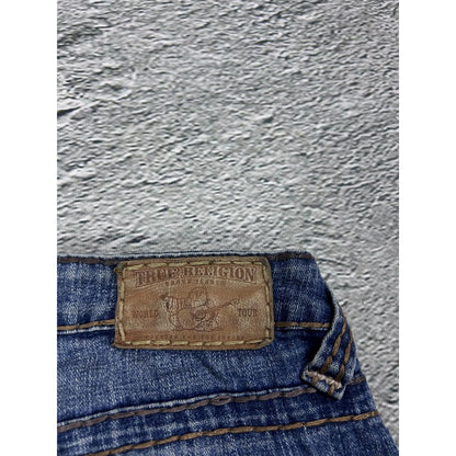 True Religion jeans vintage flared bootcut brown stitching