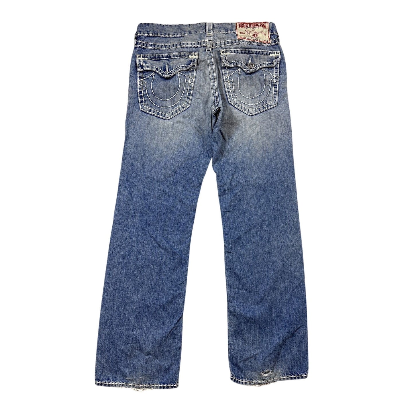 True Religion blue jeans white stitching Y2K Ricky