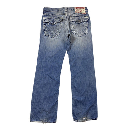 True Religion blue jeans white stitching Y2K Ricky