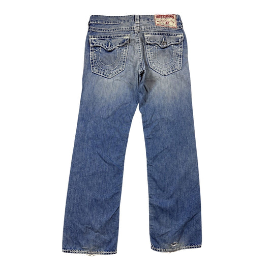 True Religion blue jeans white stitching Y2K Ricky