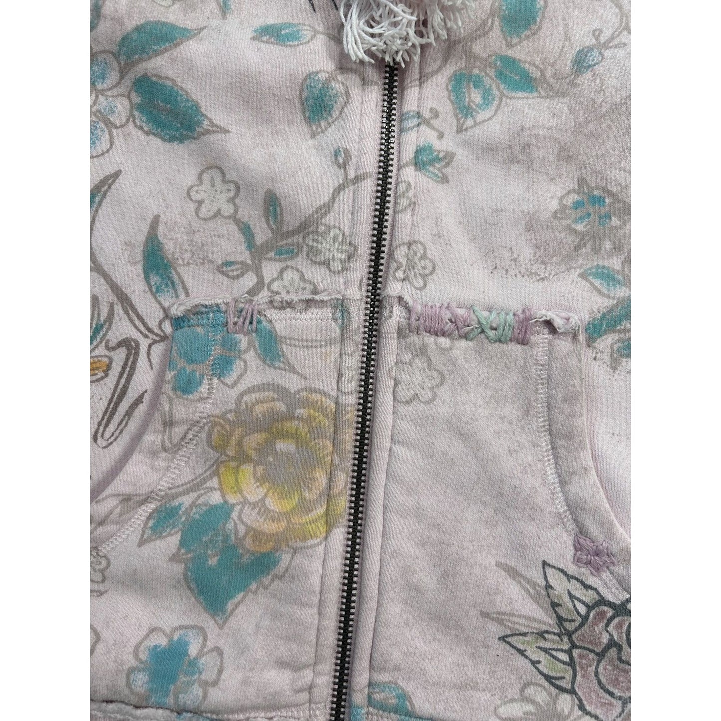 Y2K zip hoodie pink edc esprit Ed Hardy style