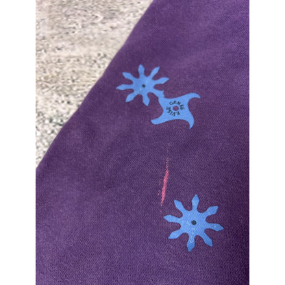 Evisu hoodie purple vintage big logo seagull stars Y2K