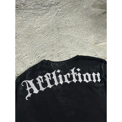 Affliction Vintage Y2K Longsleeve black skull big logo