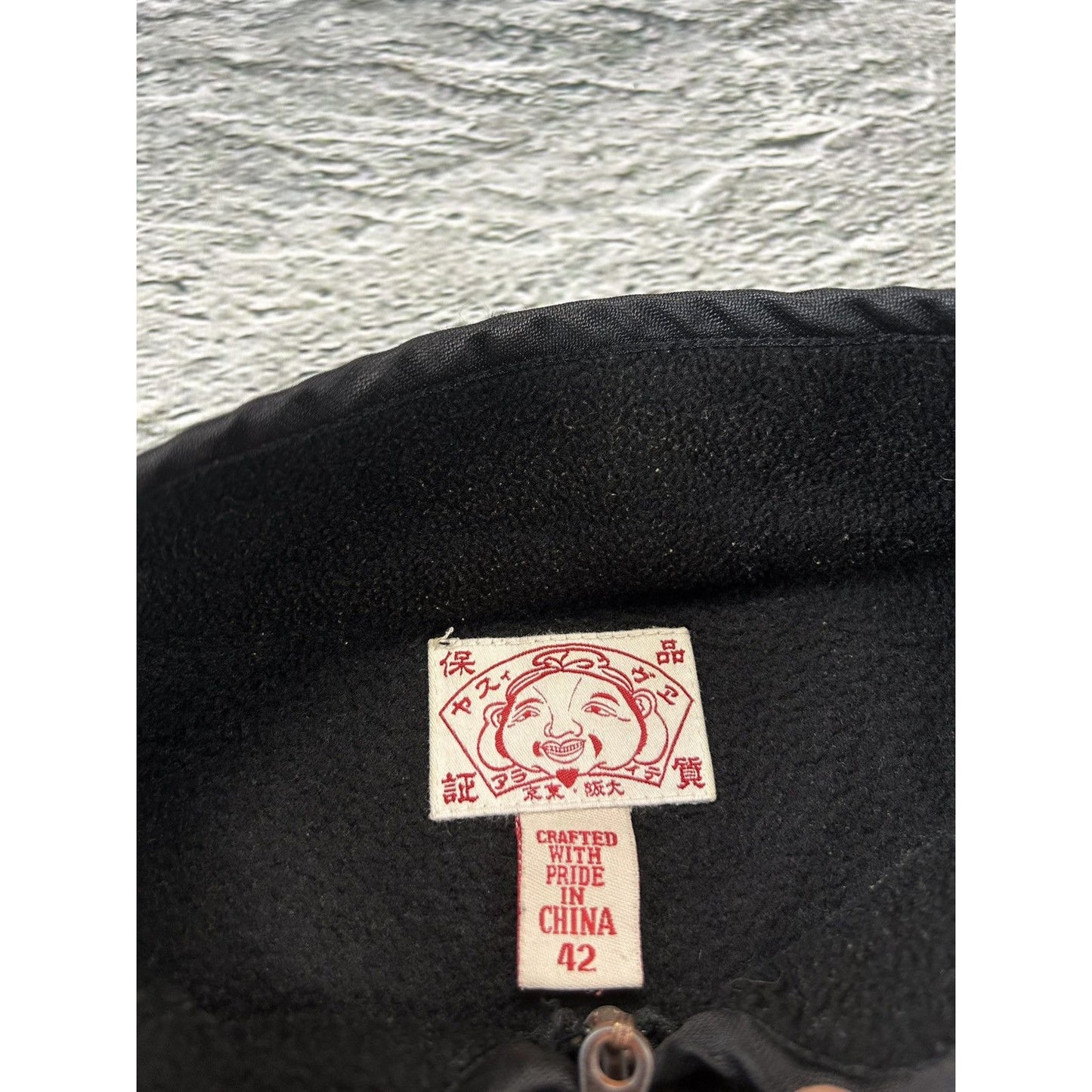 Evisu fleece black vintage big logo seagull multipocket