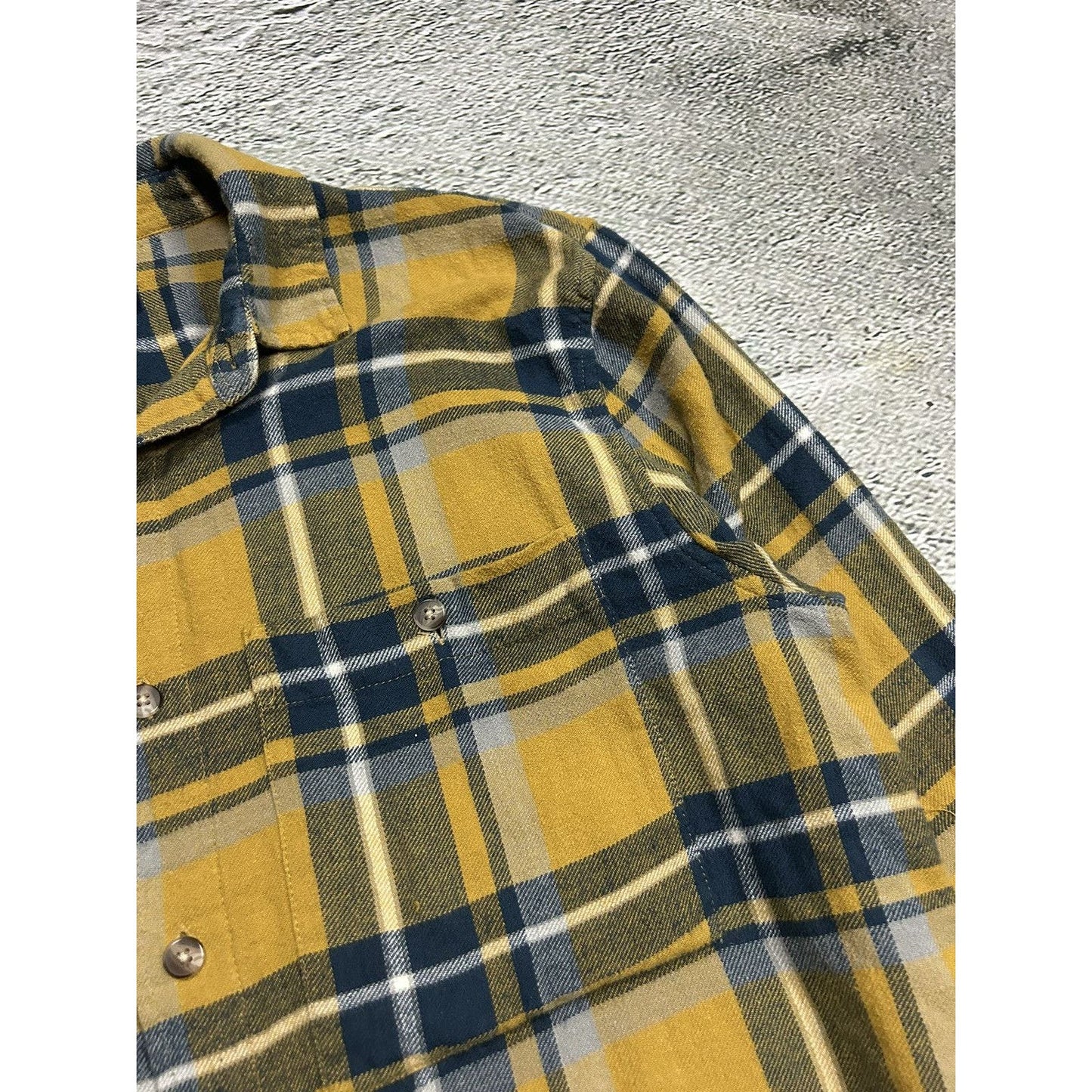 Stussy flannel shirt yellow checked vintage