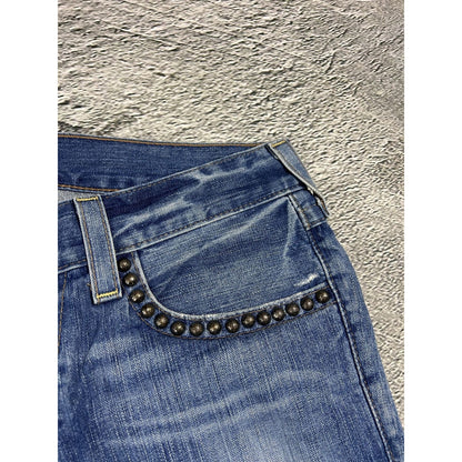 True Religion blue jeans studded Y2K Ricky vintage