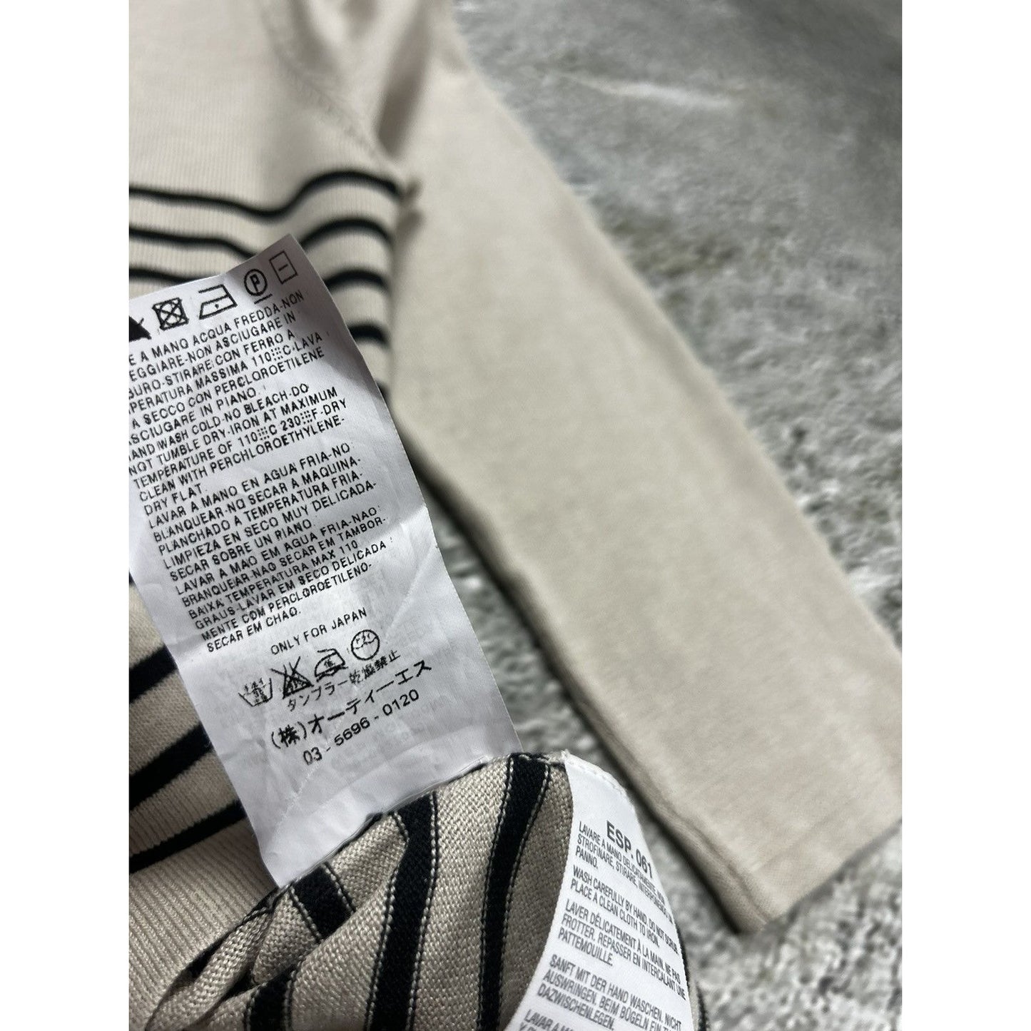 Weekend Max Mara sweater striped beige black