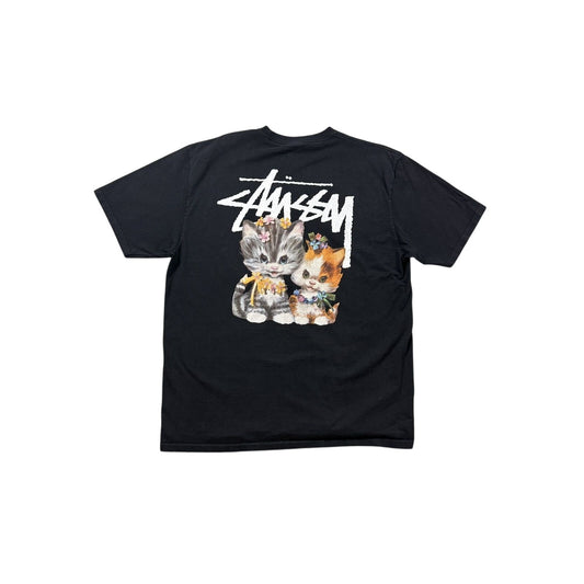 Stussy Cats t-shirt black vintage