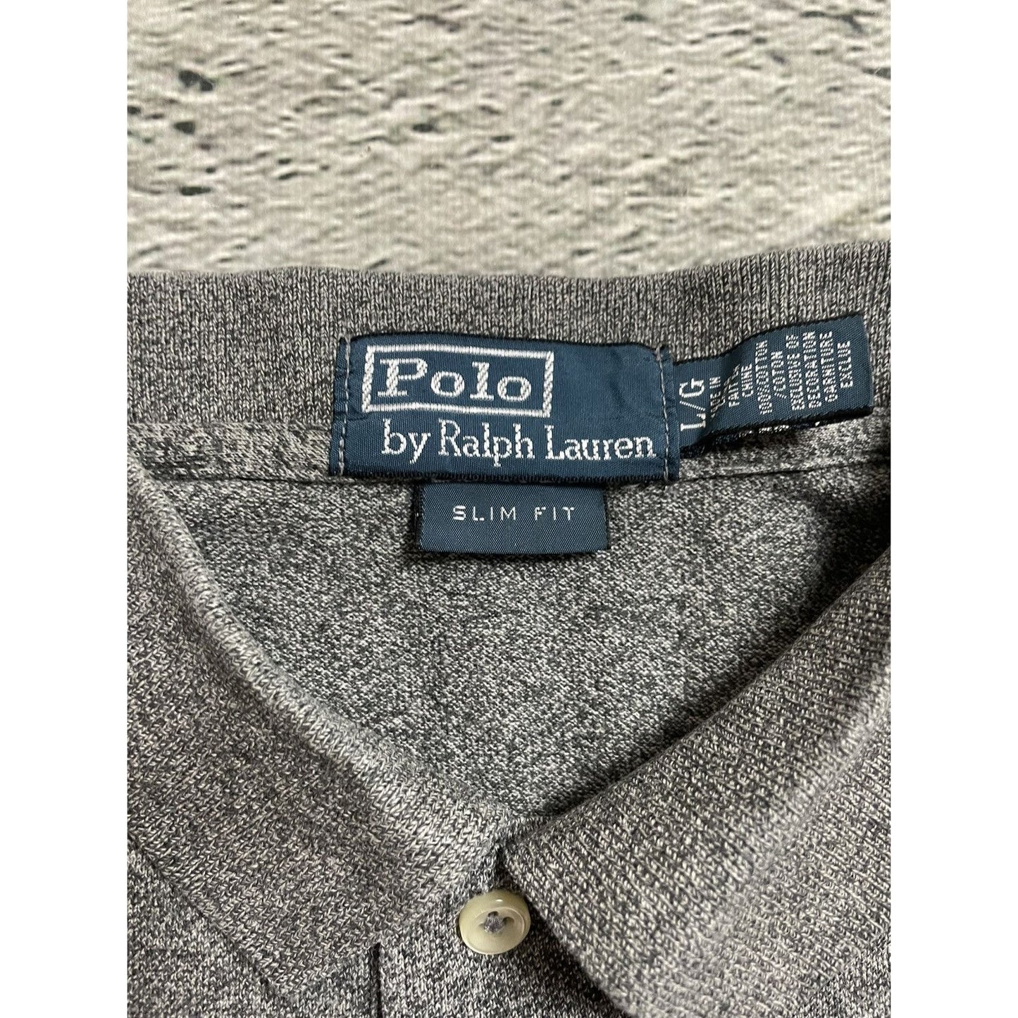 Polo Ralph Lauren grey Polo T-shirt small pony purple