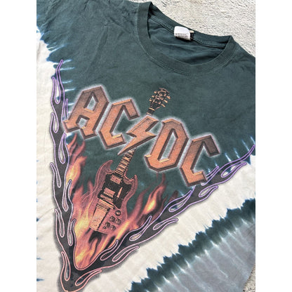 AC/DC Liquid Blue vintage Hell's Bells Rock n Roll Tie Dye