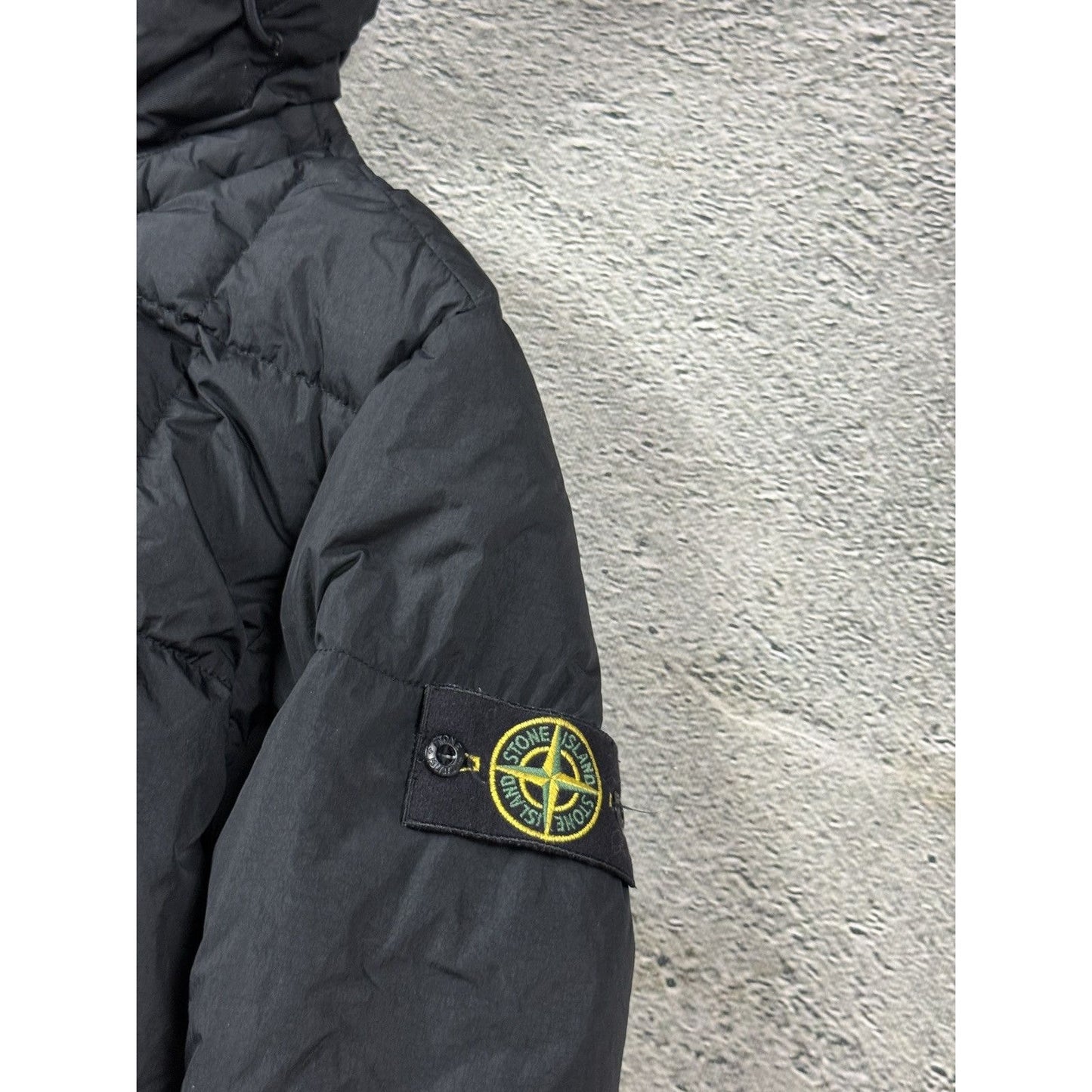 Stone Island puffer jacket Crinkle Reps NY down Black badge