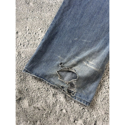 True Religion blue jeans Billy embroidery big logo Y2K denim