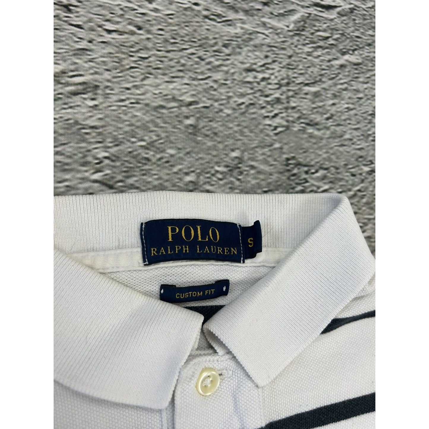 Polo Ralph Lauren t-shirt white black striped small pony
