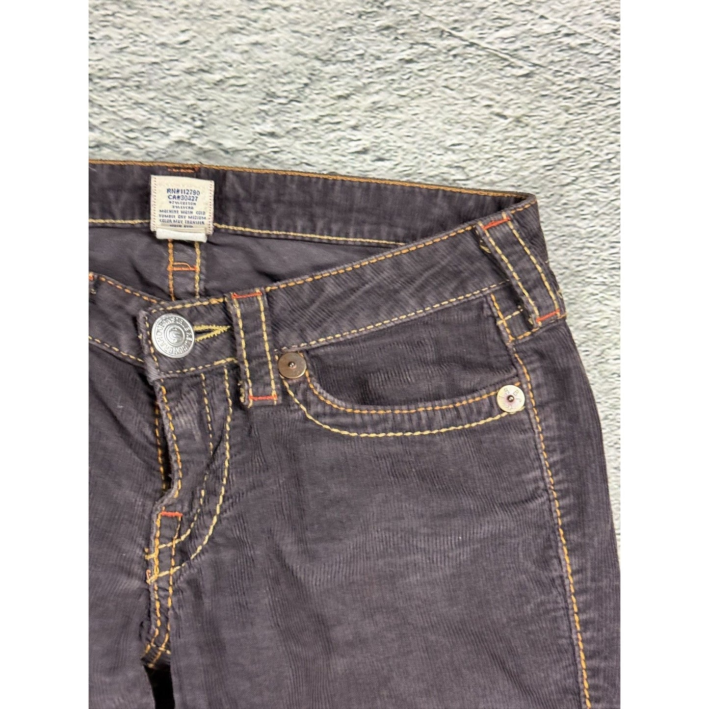 True Religion Billy Big T jeans cords corduroy pants flared