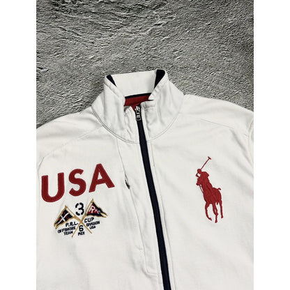 Chief Keef Polo Ralph Lauren zip sweatshirt white USA