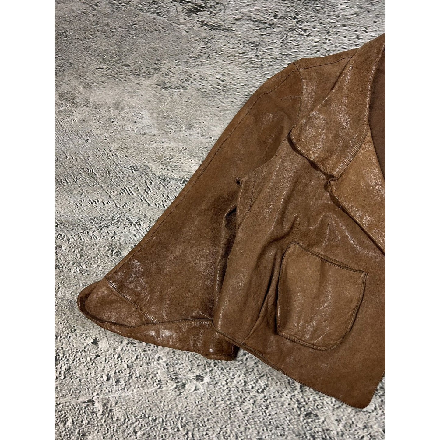 Marni lamb leather jacket ramones brown