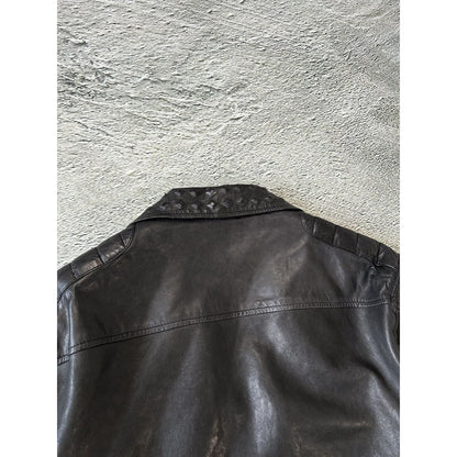 True Religion leather jacket black Y2K Avant Garde