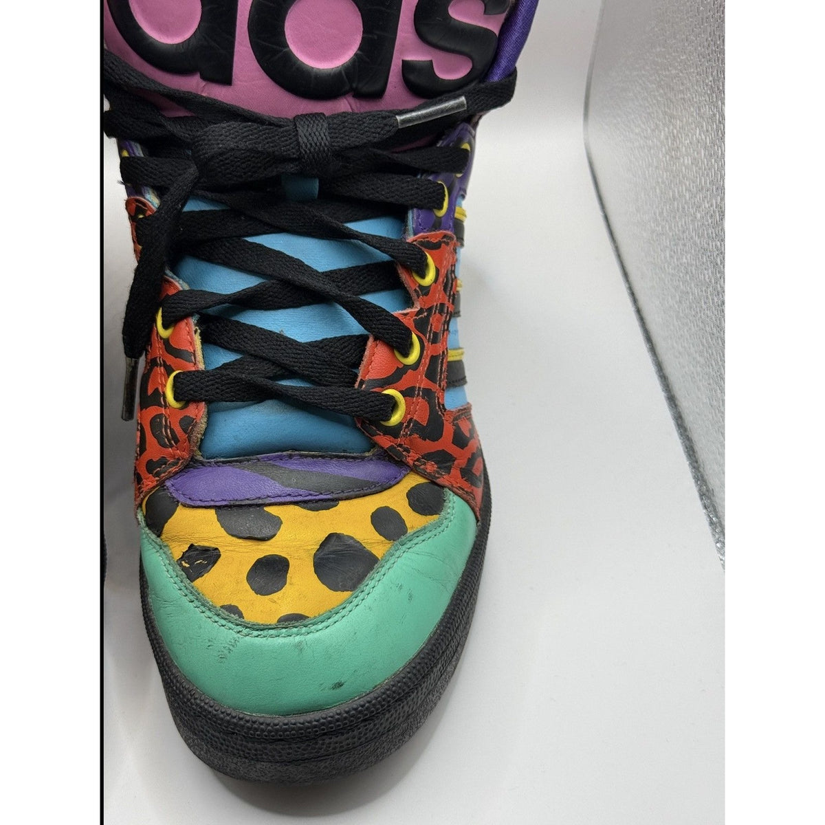 Adidas Originals Jeremy Scott Instinct Hi Black Light Aqua