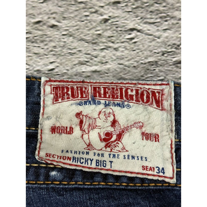 True Religion jeans vintage Ricky denim pants blue big logo
