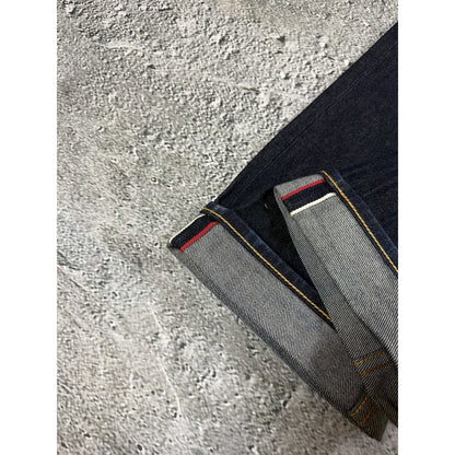 Evisu jeans daicock cargo big logo red selvedge denim