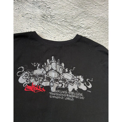 Tribal Y2K longsleeve black big logo USA streetwear crewneck