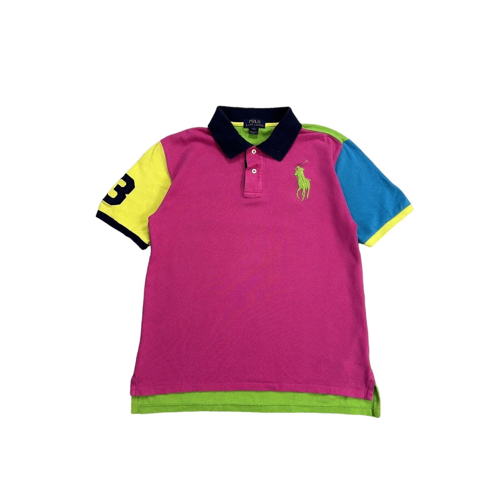 Pink big pony polo shirt best sale