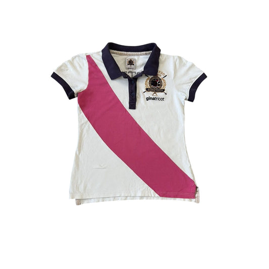 Chief Keef Polo white pink T-shirt Y2K Gina Tricot