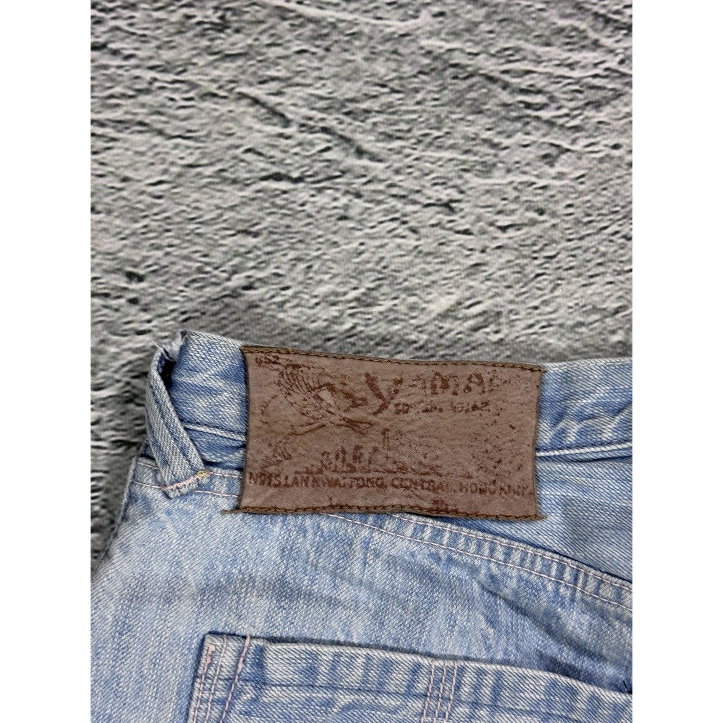 Evisu Yamane jorts light blue Y2K shorts denim white gull