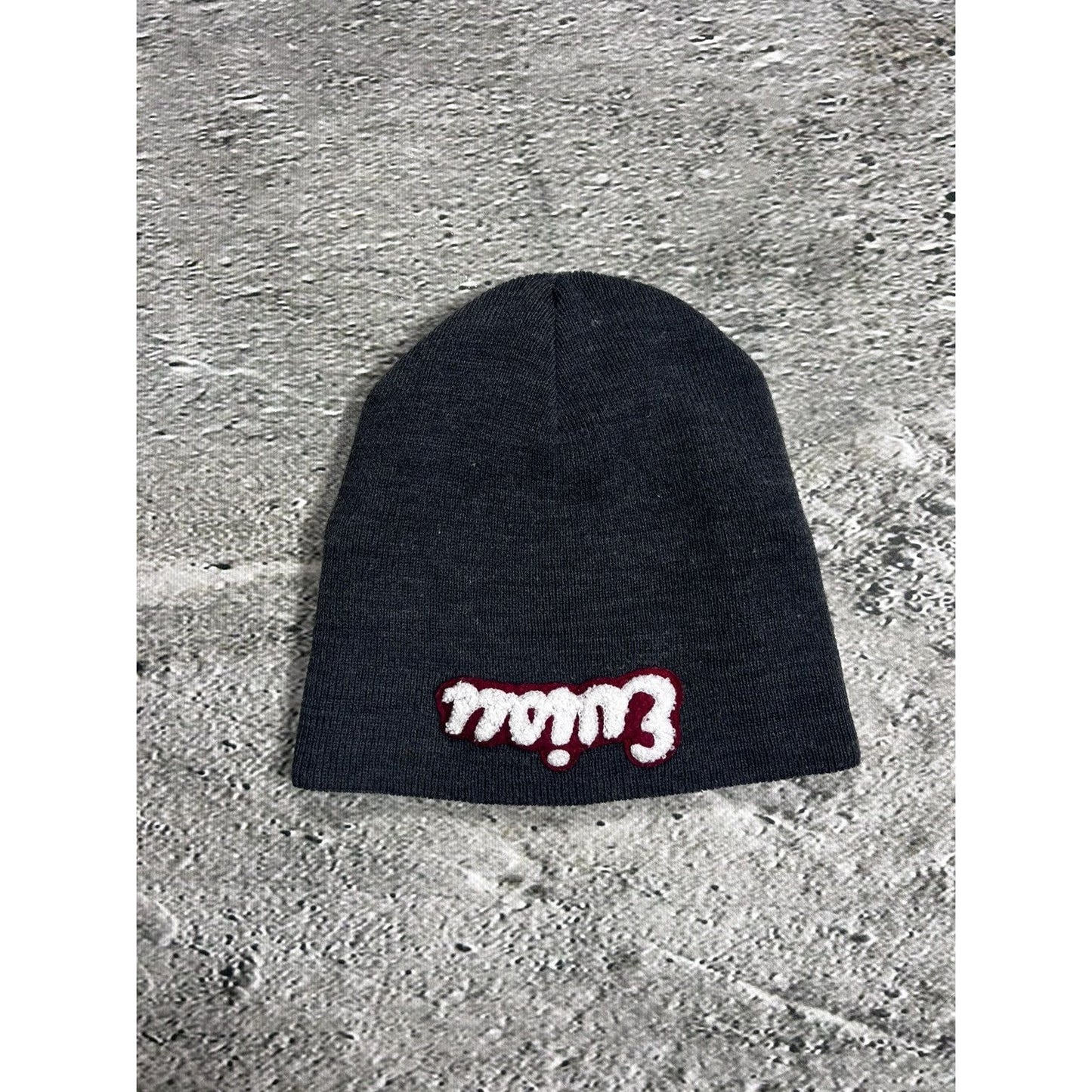 Evisu beanie Y2K black big logo spell out