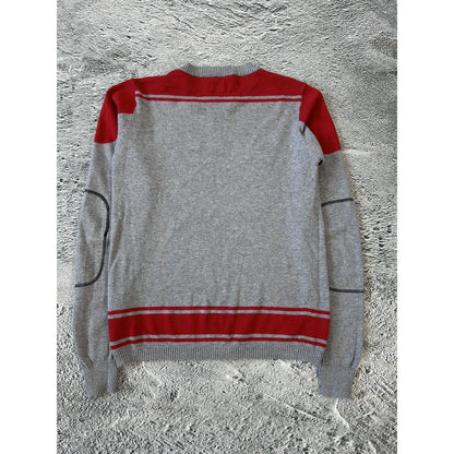 Diesel vintage sweater grey red Y2K big logo