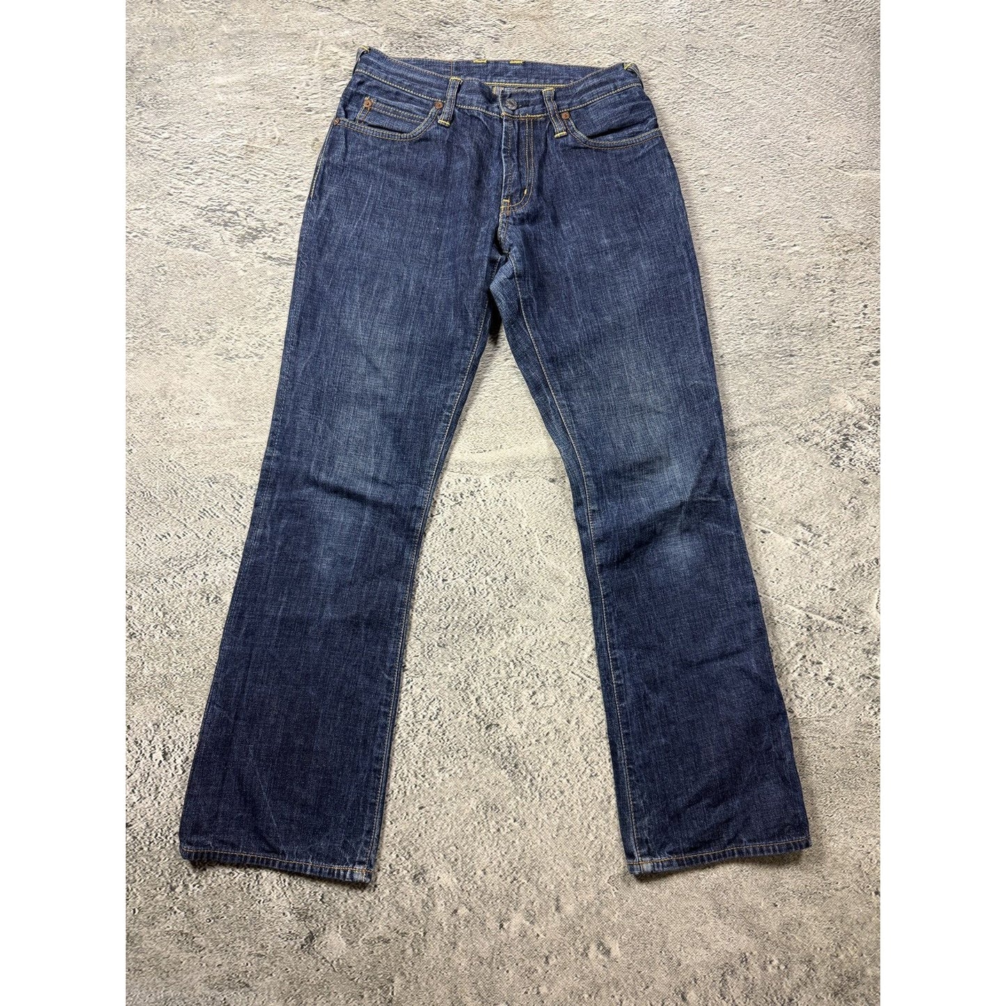 Evisu jeans vintage purple handpainted seagull logo denim