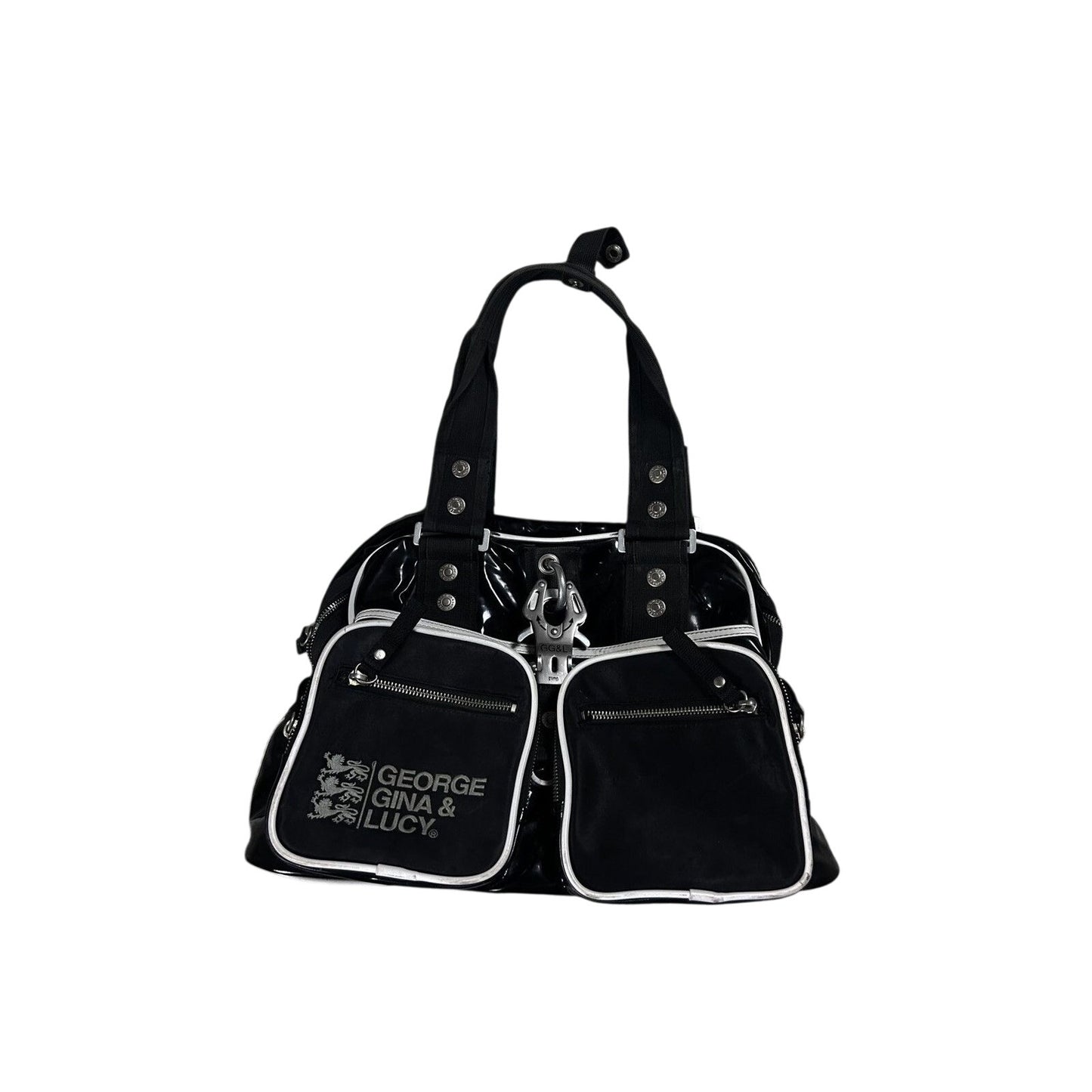 George Gina & Lucy bag latex black GG&L bag Y2K black