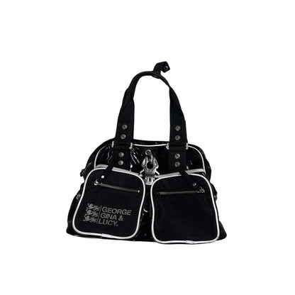 George Gina & Lucy bag latex black GG&L bag Y2K black