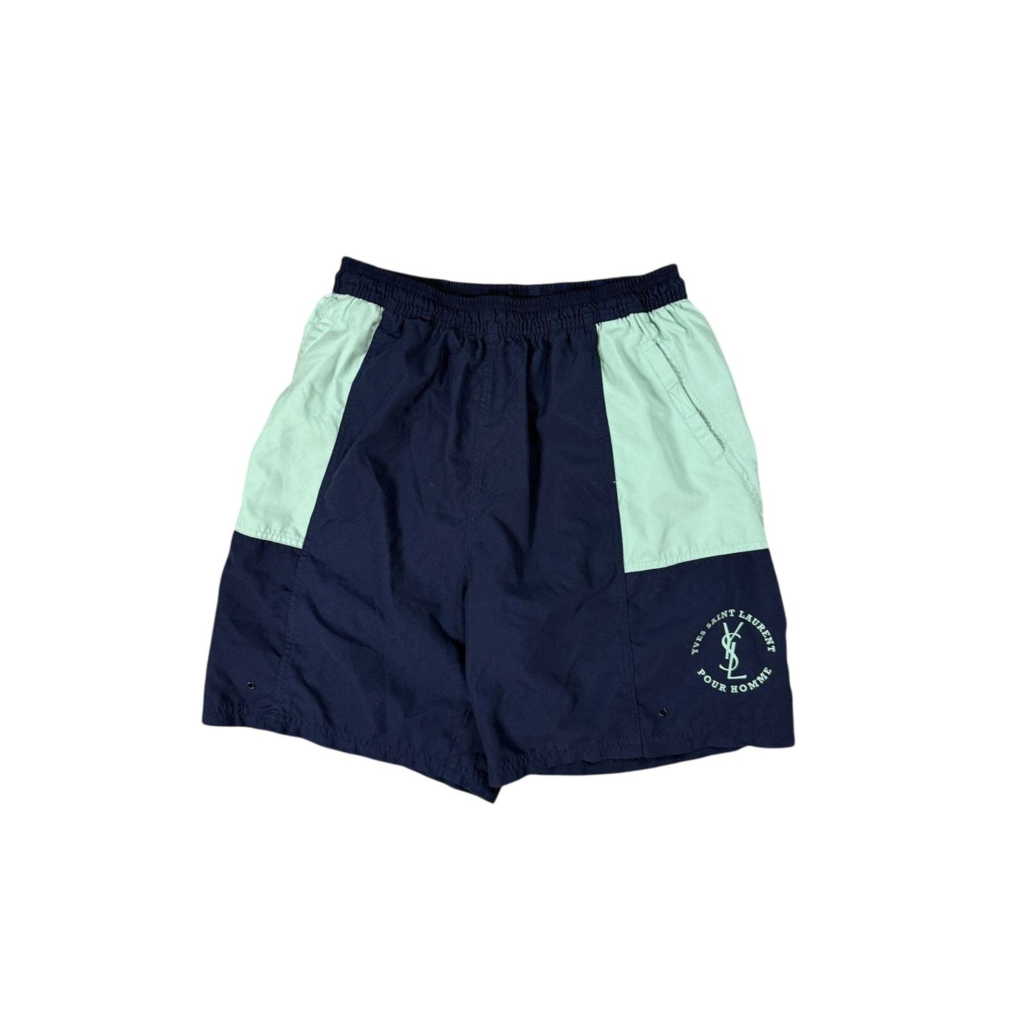 90s Yves Saint Laurent vintage navy shorts YSL