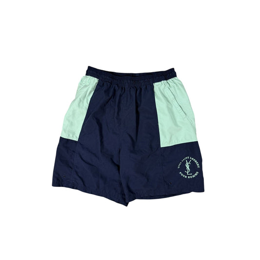 90s Yves Saint Laurent vintage navy shorts YSL