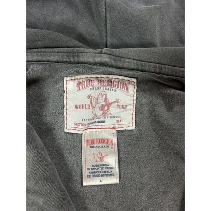 True Religion zip hoodie studded grey Y2K