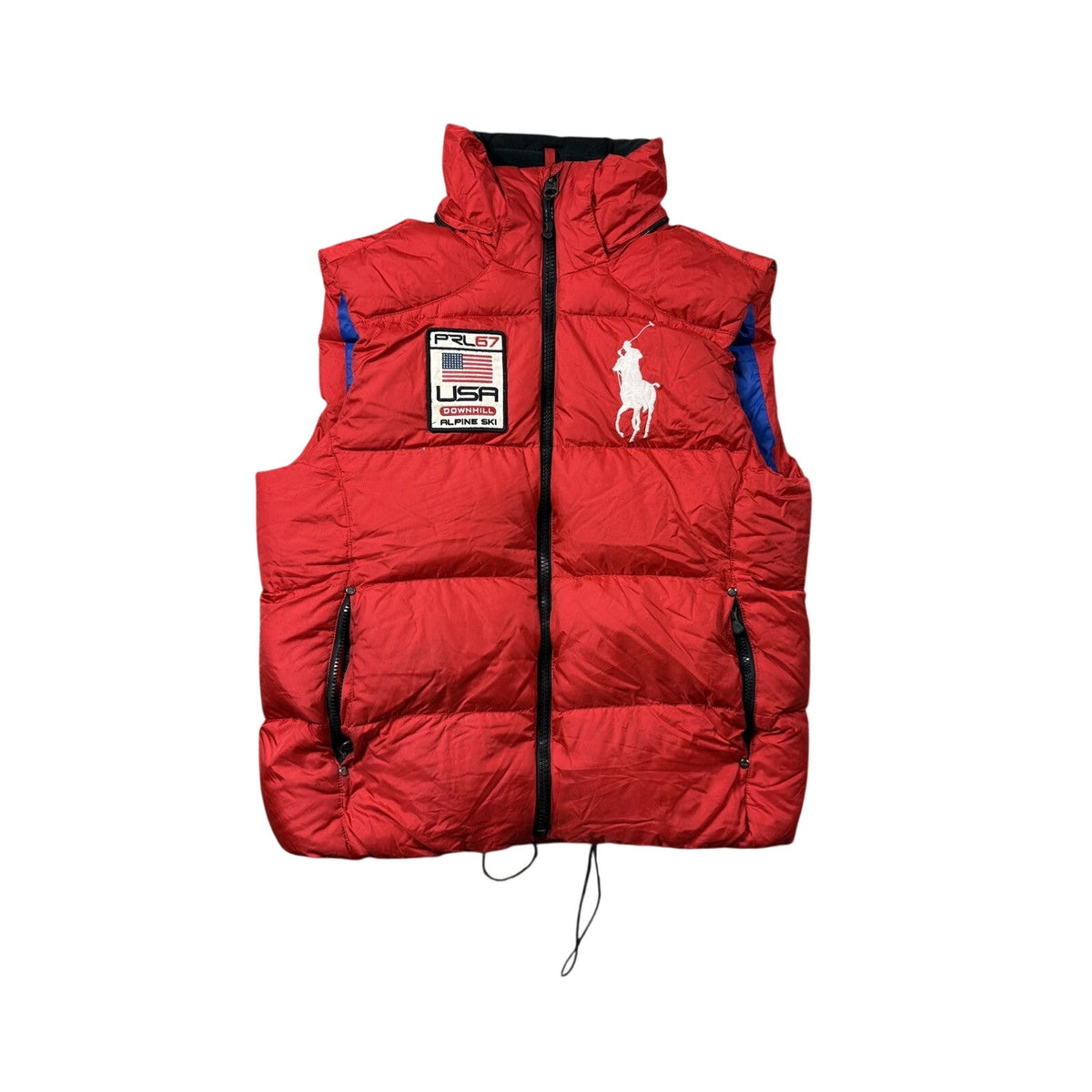 Chief Keef Polo Ralph Lauren vintage puffer vest Red USA