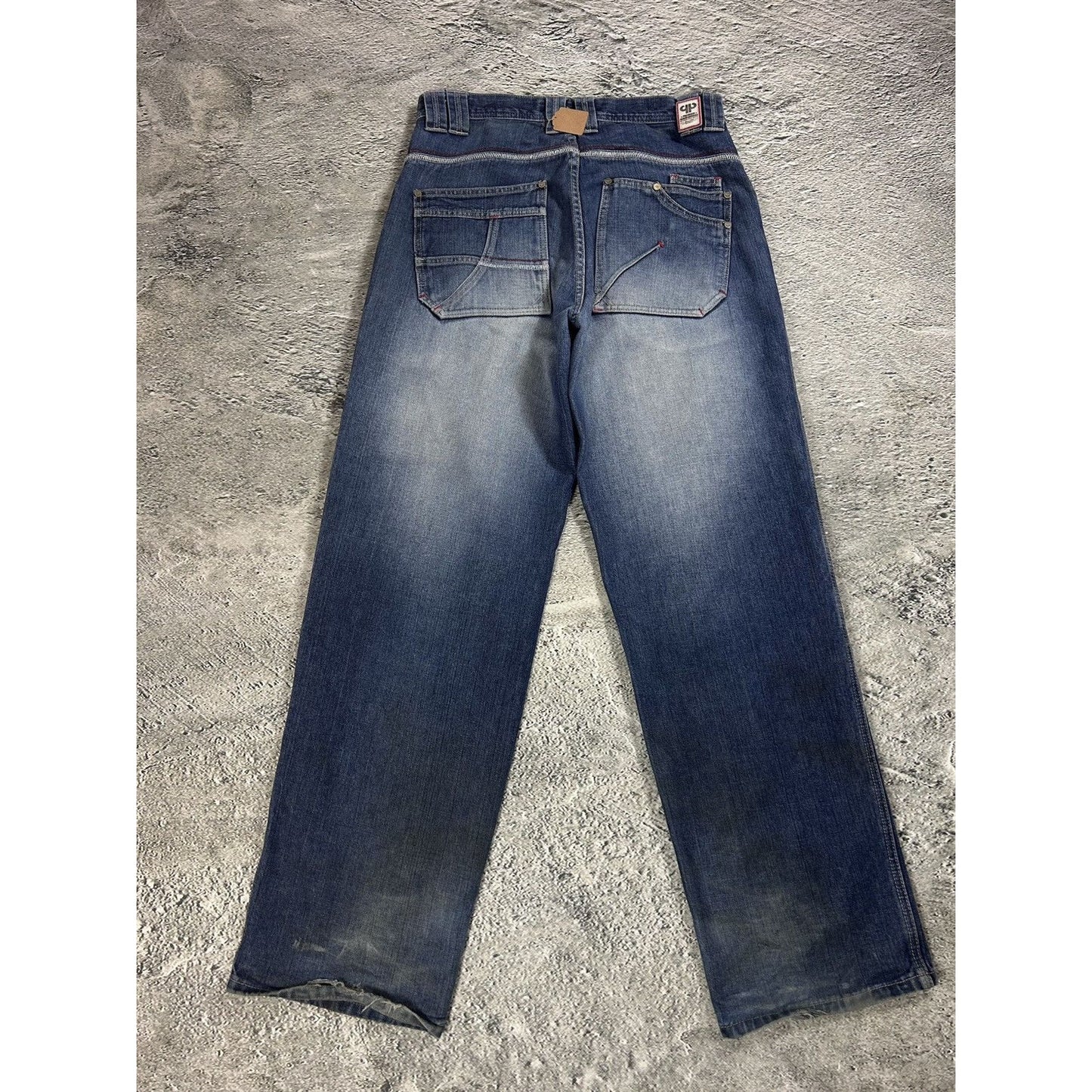 Pelle Pelle vintage stone washed blue jeans Y2K baggy denim