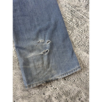 True Religion blue jeans Billy embroidery big logo Y2K denim