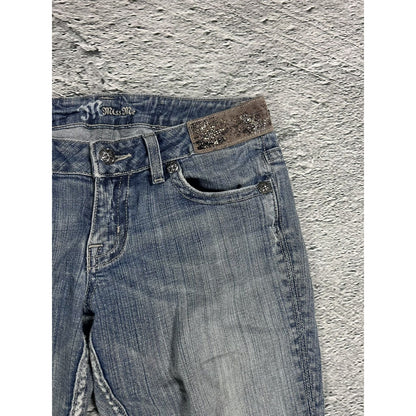 Miss Me flared bootcut white stitching denim vintage y2k